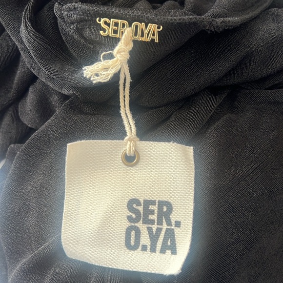 SOLD - NWT SER.O.YA Black Delta Midi Dress Bodycon Size Small Reg. $295 - Picture 10 of 13